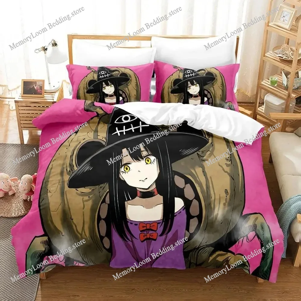 

Anime Mieruko-chan The Girl Who Can See Them Bedding Set Boys Girls Twin Queen Size Duvet Cover Pillowcase Bed Kids Adult