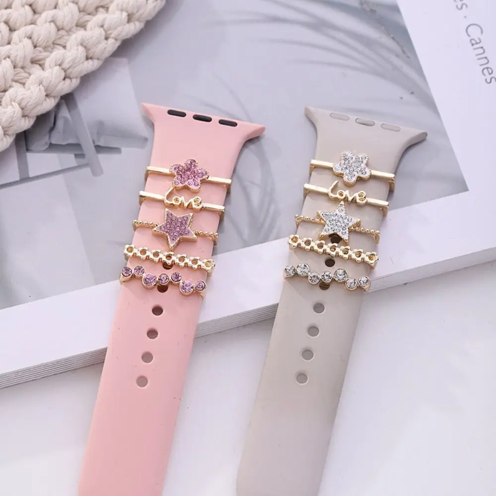 New Metal Watch Band Ornament Diamond Brooch Decorative Ring Decorative Nail Strap Accessories