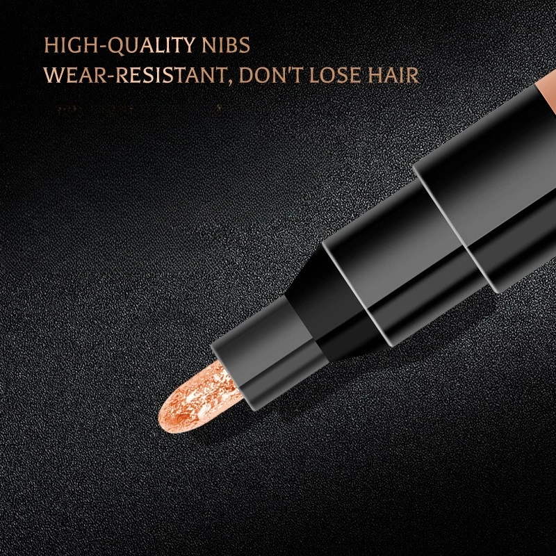 2/3mm Mirror Chrome Markers Pen Gold Silver Copper Paint Metallic Craftwork Pen For Rock Ceramic Glass Model