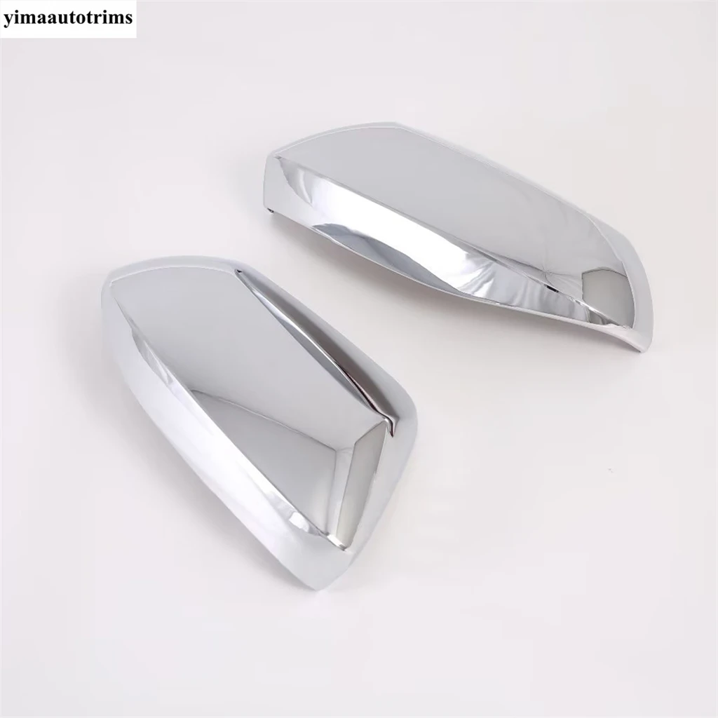 Car Side Rearview Mirror Cap Wing Case Shell Cover Trim For Toyota Yaris Ativ / Vois 2023 2024 Chrome / Carbon Fiber Accessories