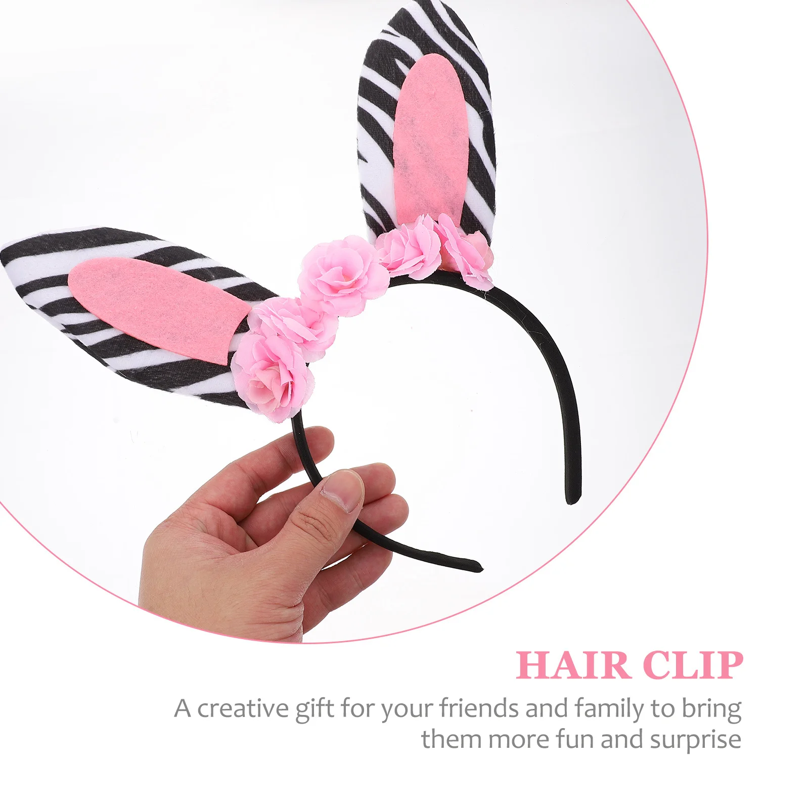 

Cosplay Hair Hoop Zebra Ears Headdress Delicate Hair Accessories Stand Out in Crowd Perfect for Parties Headdress