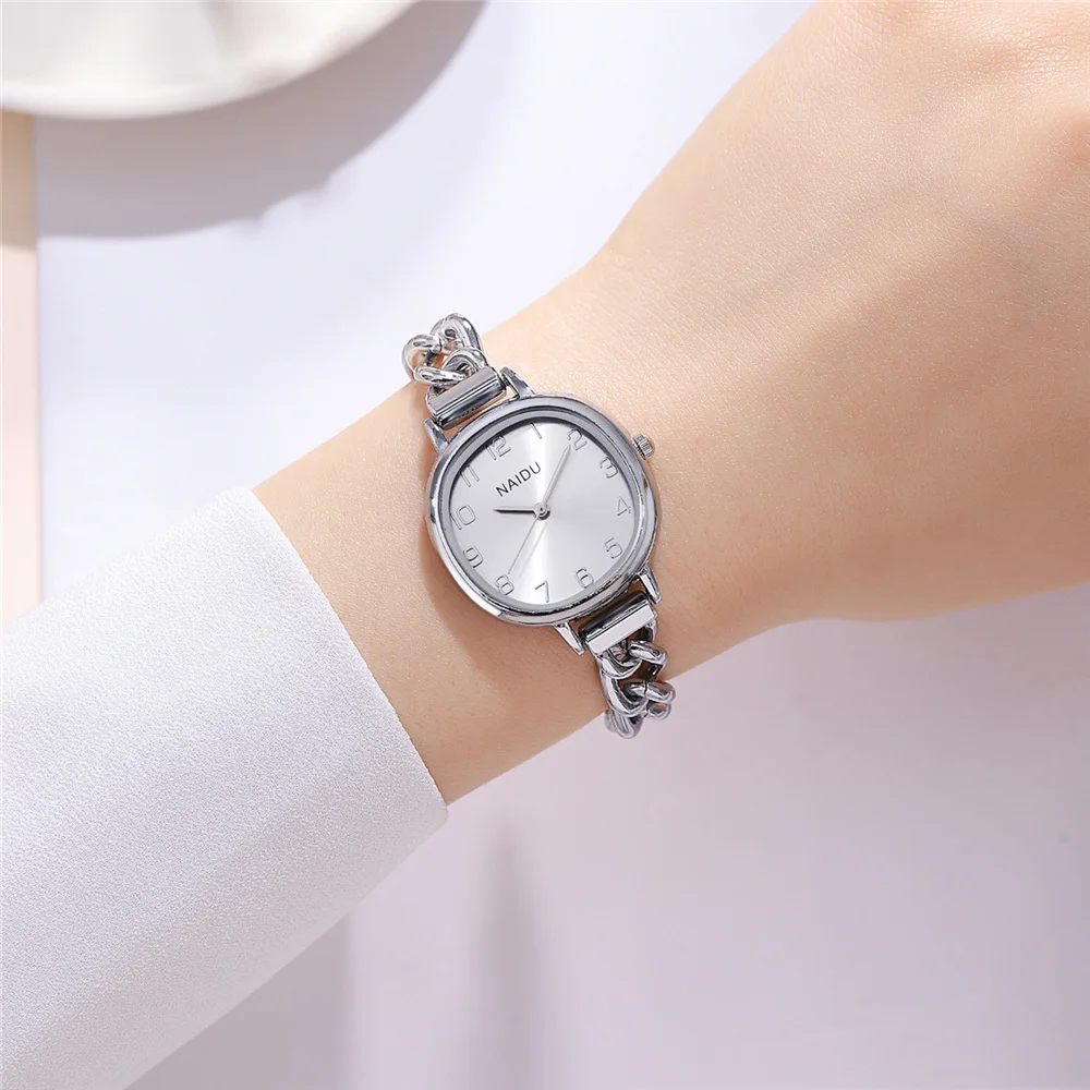 fashion steel bracelet band quartz women dress watch