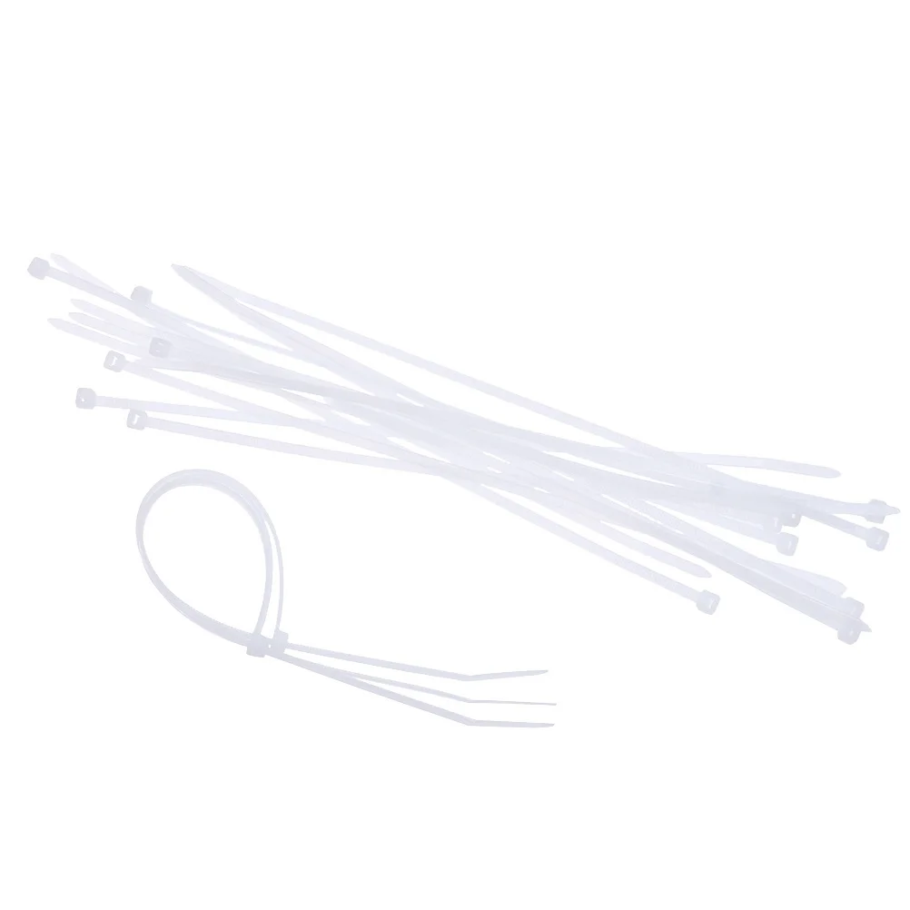 

1000Pcs Nylon Cable Tie 3x200mm Self-Locking Plastic Fixing Ring Zip Tie Strong Flexible Durable Fasten Loop Cable for Indoor