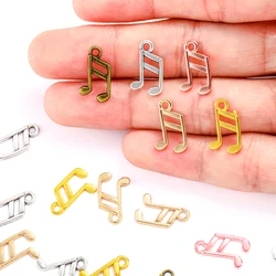 5 colors 60pcs musical note Charms Tibetan Silver Bronze Pendants Antique Charm Jewelry Making DIY Handmade Craft 16*9mm P206