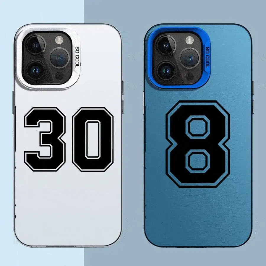 Basketball Celebrity Numbers Phone Case for Apple iPhone 15 16 Pro Max 13 14 Plus 12 11 Pro plus Matte