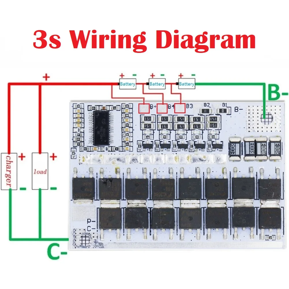 3s/4s/5s BMS 100a 3.7V 12V16.8V 21V Li-ion Lmo Ternary Lithium Battery Protection Circuit Board Li-polymer Balance Charging