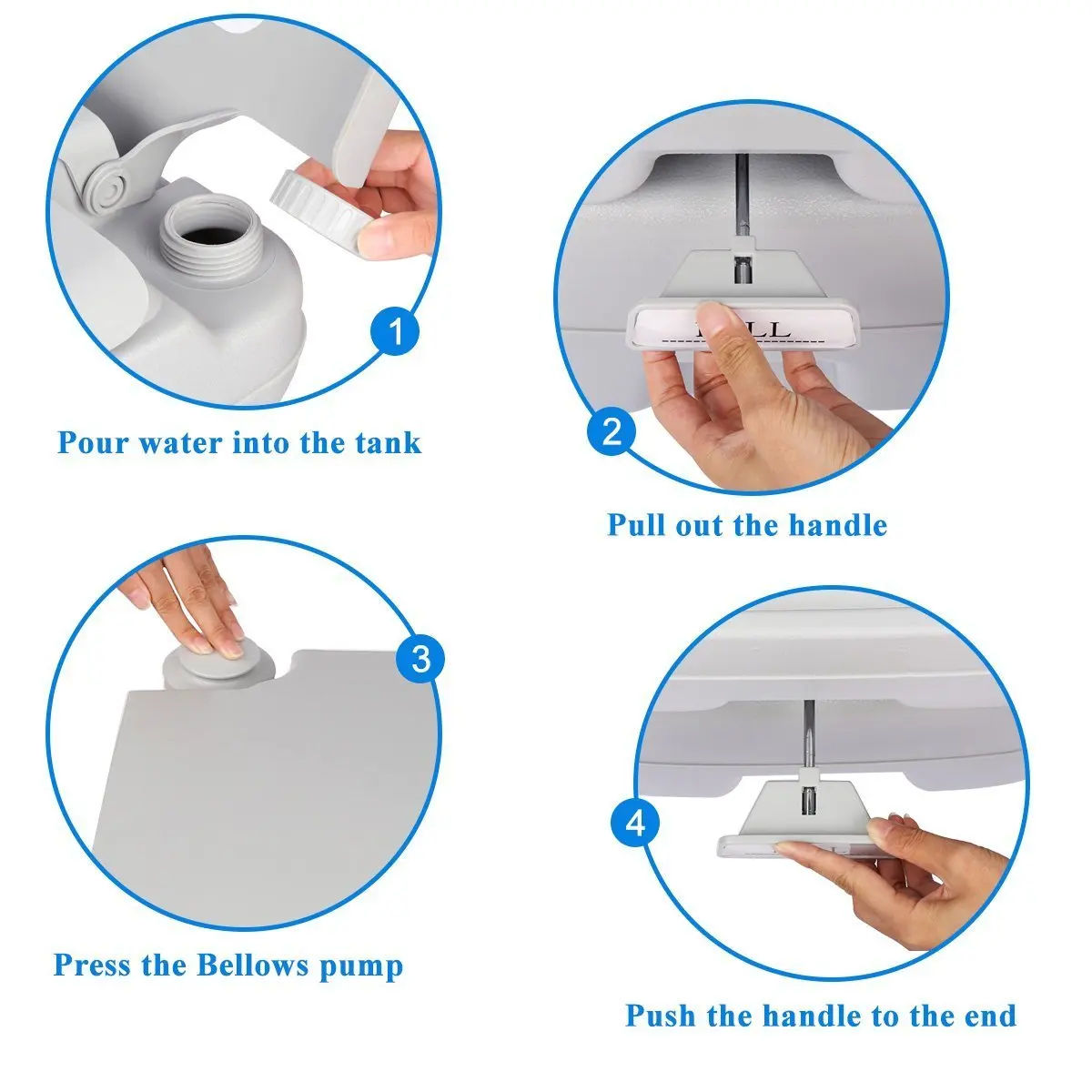 Tragbare Toilette im Freien, Camping, Kapazität 130 kg, Erwachsene, Kinder, mobile Toilette, Campingtoilette, Zuhause, Krankenhaus, Reiseboot, 20 l