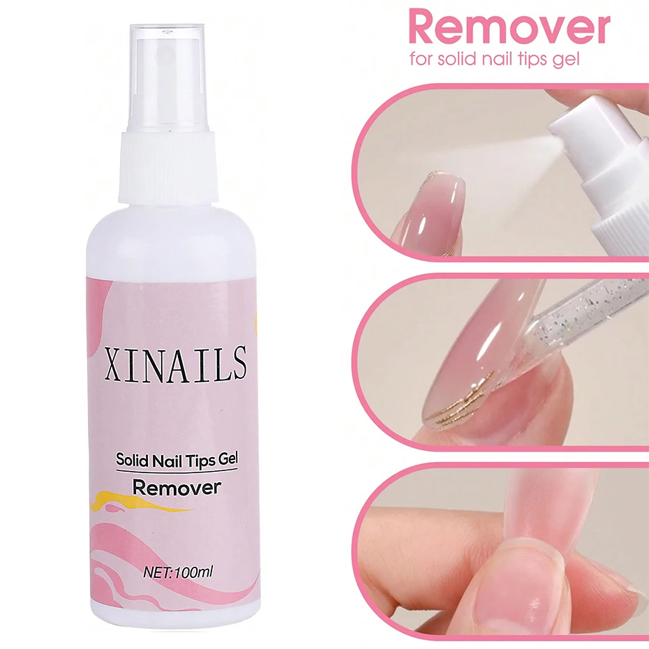 100ml Valse nageltips Stevige lijmen Gelverwijderaar Nagelvloeistof Gemakkelijk te verzachten Remover Druk op nagels Gel Fake Tips Remover Tools