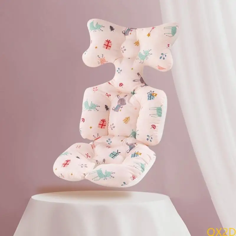 

QX2D Pram Cushion Stroller Cotton for Seat Pad for Toddler Cart Carseat Neck for Head