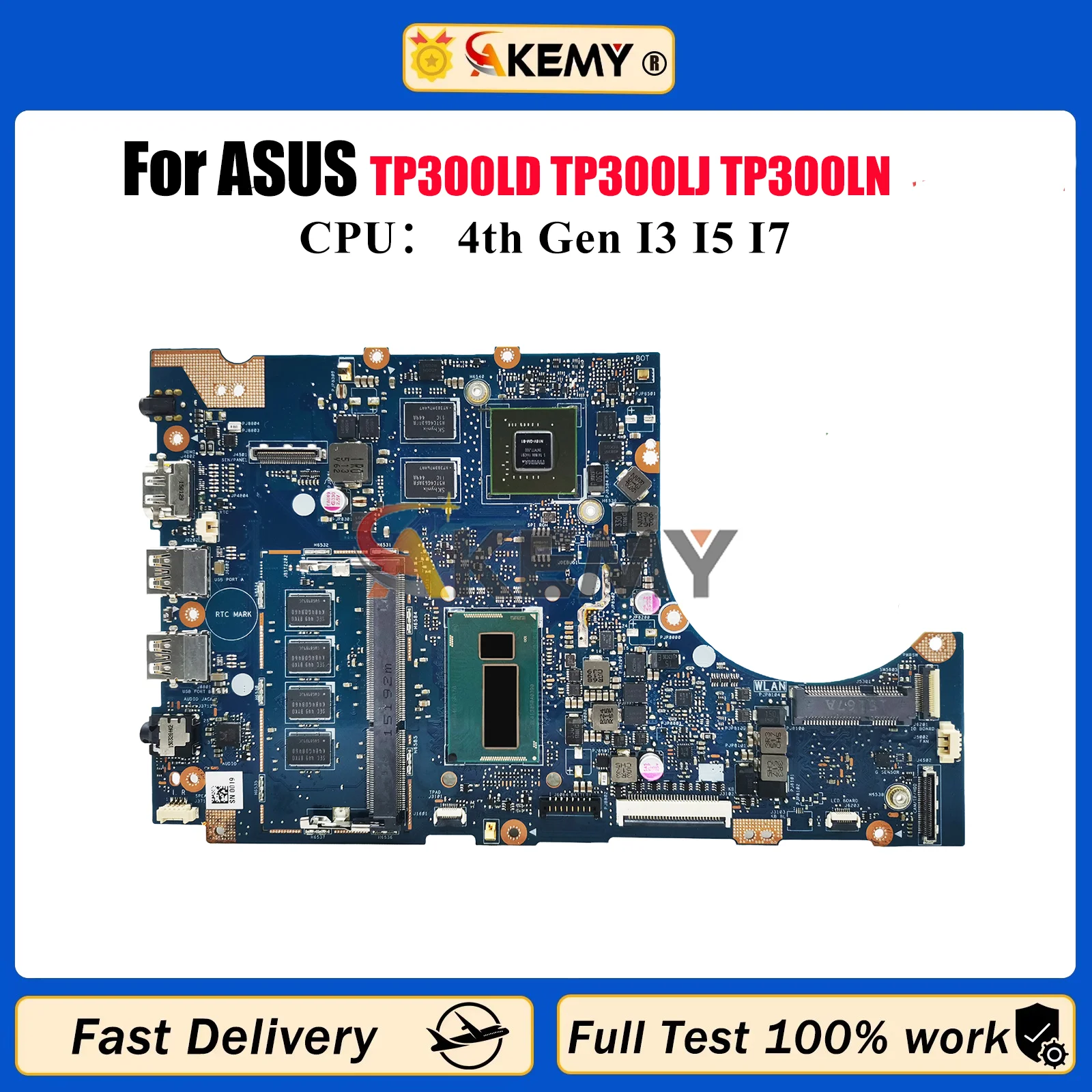 

TP300LJ Материнская плата для ноутбука ASUS VivoBook Flip TP300L Q302L TP300LA TP300LD TP300LJ TP300LAB TP300LN Материнская плата I3 I5 I7 CPU