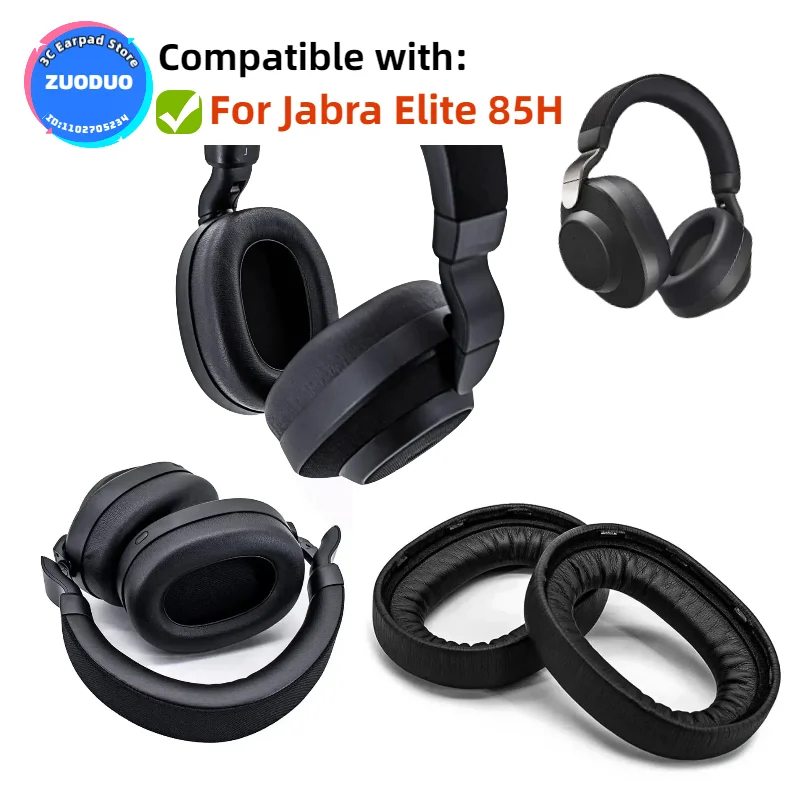 

Replacement Foam Ear Pads Cushions for Jabra Elite 85H Headphones Soft Form Earpad High Quality Earpads Cover Cushion