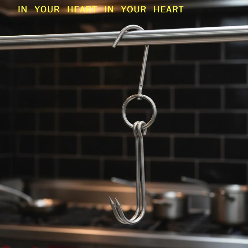 【X】Rustproof Stainless Steel Meat Hooks Roast Duck Turkey Goose Hangers for Commercial Kitchen BBQ Smoker Use