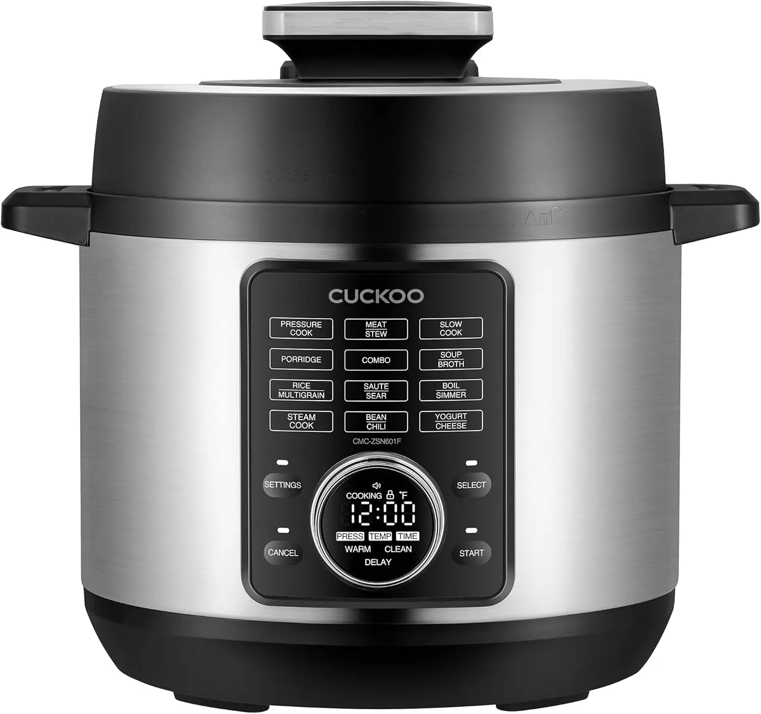 

Pressure Cooker 10 Menu Options: Steamer, Slow Cook, Sauté, Porridge, & More, User-Friendly LED Display, Stainless Steel