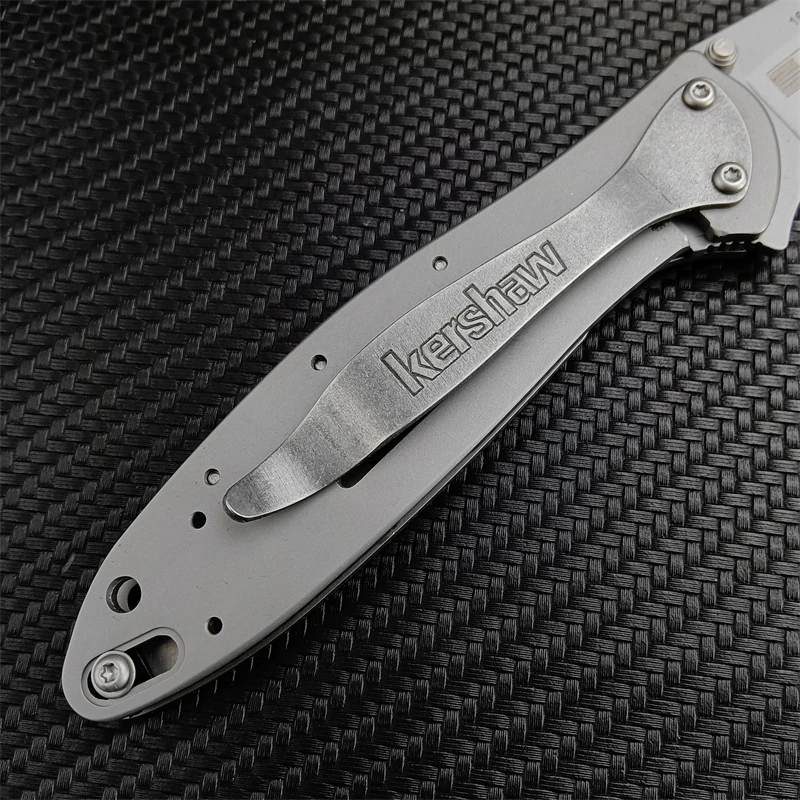 Popular KS1660 camping hunting tactical rescue silver 410 stainless steel handle survival outdoor EDC folding knife