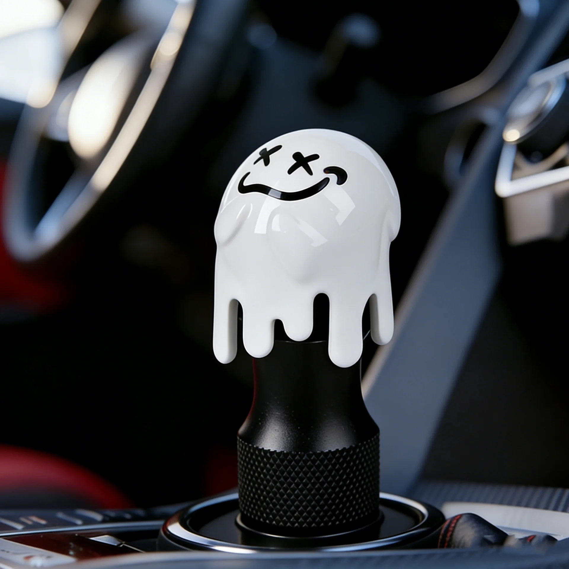 JDM Style Ghost Gear Shift Knob, Universal Manual & Automatic Transmission Car Personality Modification Shift Handle