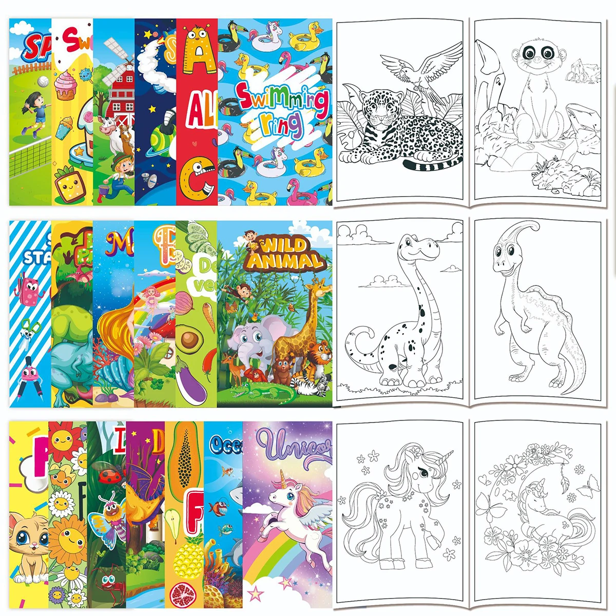 Coloring Book Creative Play Kits Bold - Easy - Follow Illustrations for Adults’ Home Unwinding & Parent - Child DIY Fun Coloring