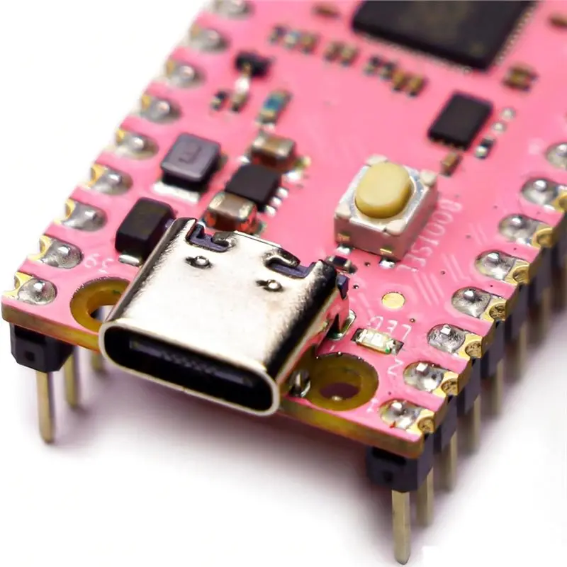 2Pcs For Raspberry Pi Pico Development Board Pre-Soldered With Headers RP2040 Microcontroller ENIG Processed Type C