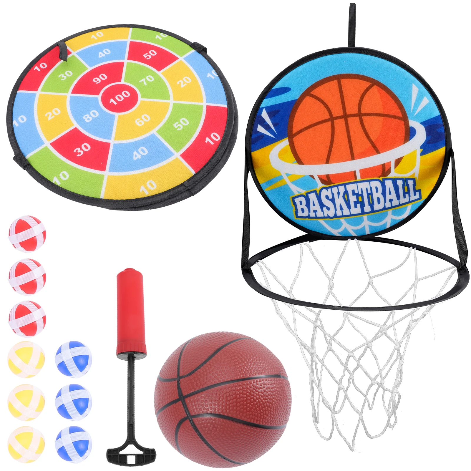 Plastic dubbele basketbalring Kids Darts Board Set Indoor Toy Peuter Dartbord Kids Game Cartoon Shape Easter Chicken