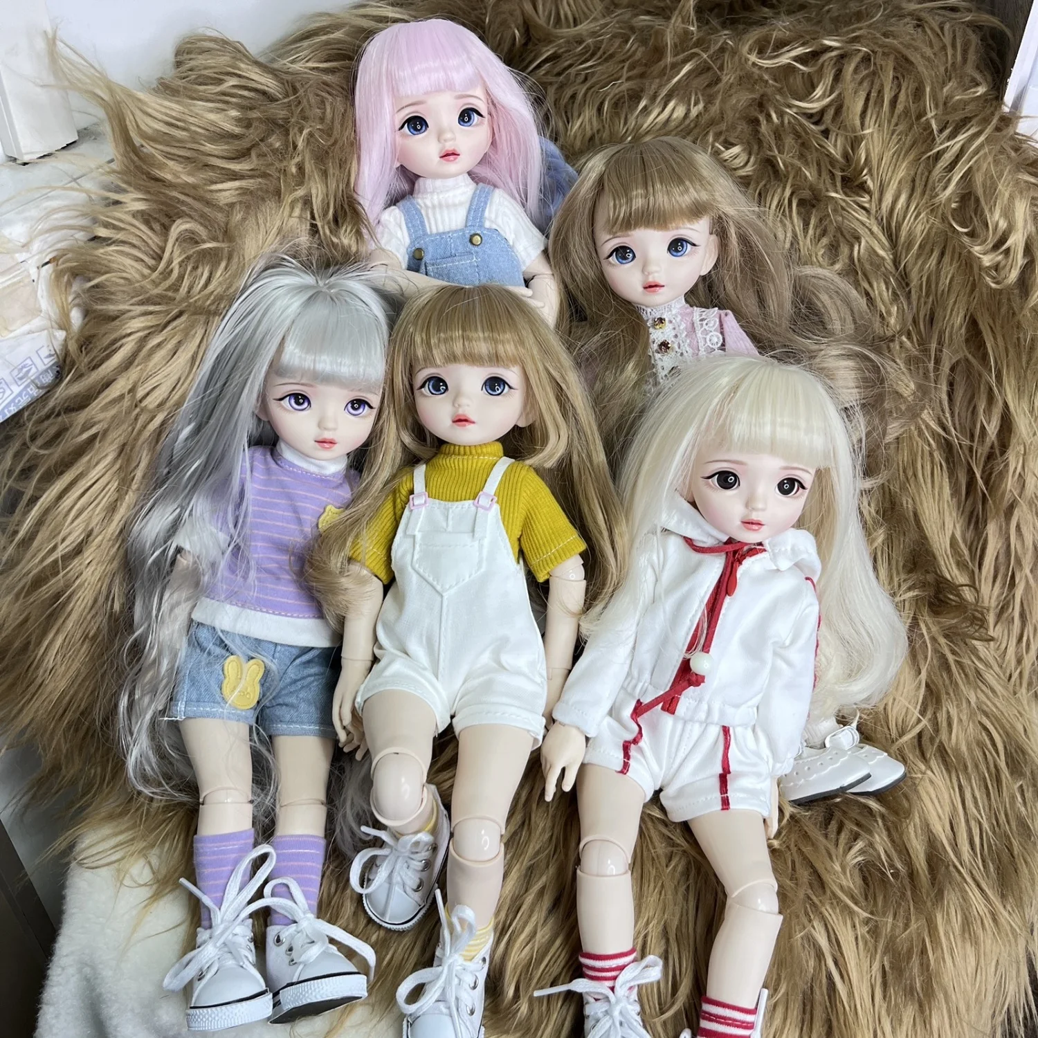 

30cm Wig BJD Doll Mechanical Joint Doll Girl Gift Princess Full Set Toys Changable Wig Doll Hand Make Up Bjd Doll for Girl Gift