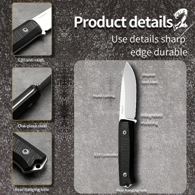 Outdoor Knife Fixed Blade Hiking Hunting Knife Survival Rescue Knife Self Defense Knife Gift for Men