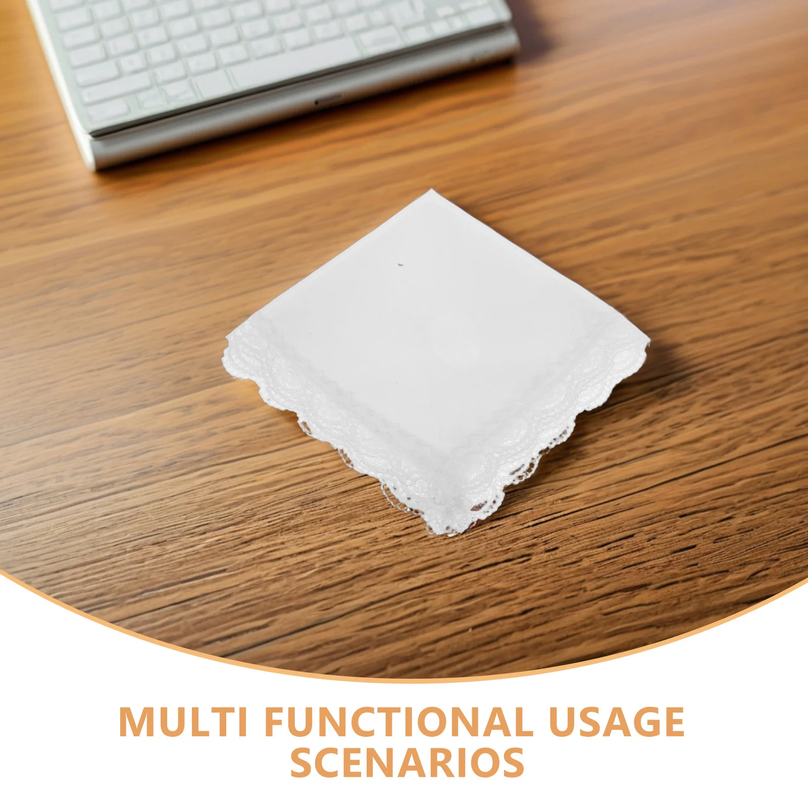 12 قطعة مناديل قطنية مربعة مع حواف من الدانتيل مناديل زفاف ناعمة للسيدات عتيقة ماصة أنيقة صغيرة محمولة #5