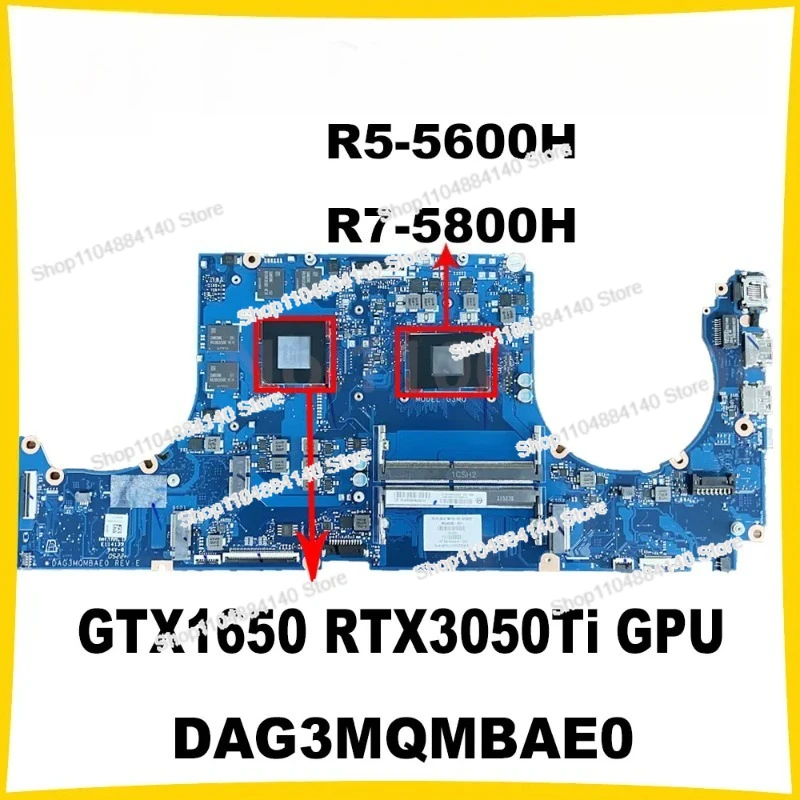 

DAG3MQMBAE0 Mainboard for M54836-601 with R5-5600H R7-5800H CPU GTX1650 RTX3050Ti