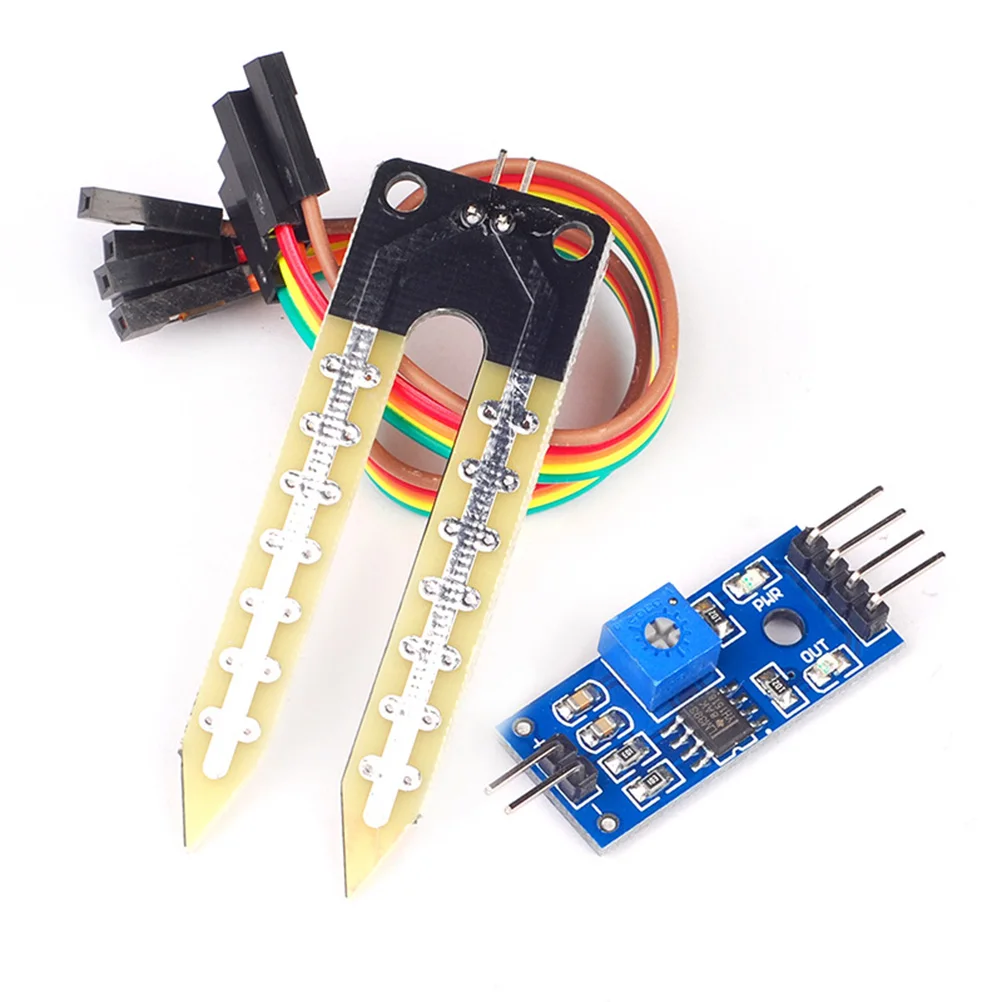 

5Pcs Soil Hygrometer Humidity Detection Modules Adjustable Sensitivity Analog Digital Output for Automatic Garden Plant Watering