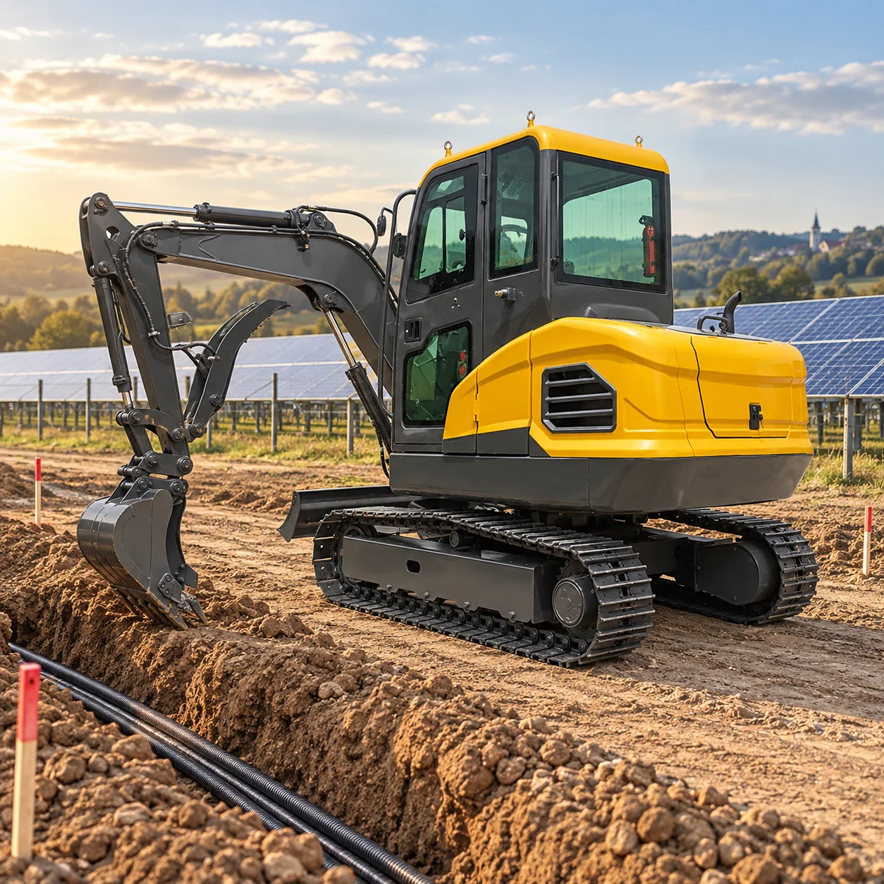 Multifunctional Nicosail OKW40U Custom Excavator 3208mm Max Digging Depth AC Cab Design For Agricultural & Municipal Works