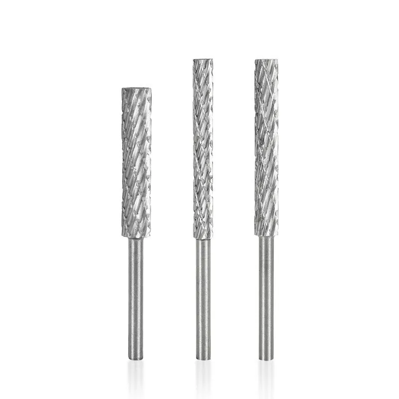 XCAN 3mm Shank Rotary Burr Drill Bit 3/4/5/6mm Double Cut HSS Rotary File For Engraving Cutter Grinding Tools Woodworking Tool 