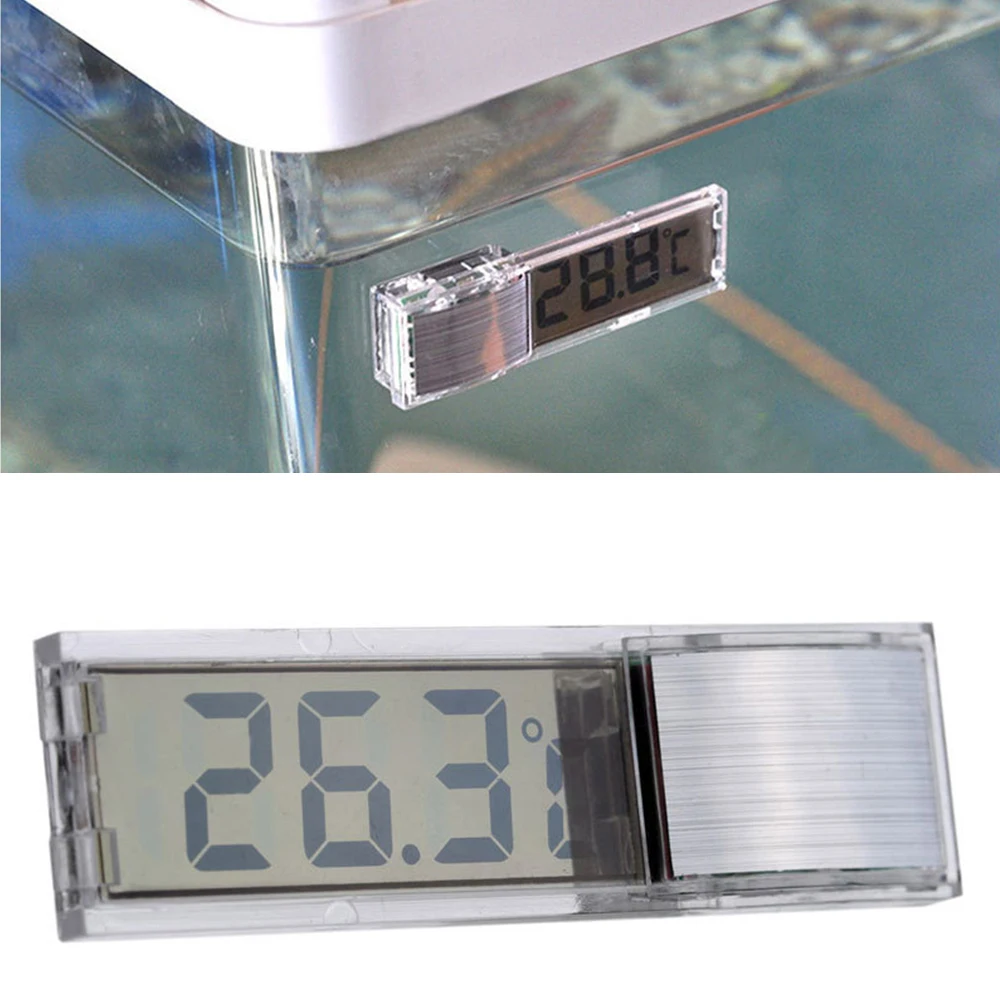 Fish Tank Electronic Water Temperature Gauge Aquarium 3D Liquid Crystal Digital Measurement Thermometer Temp Control Accessories