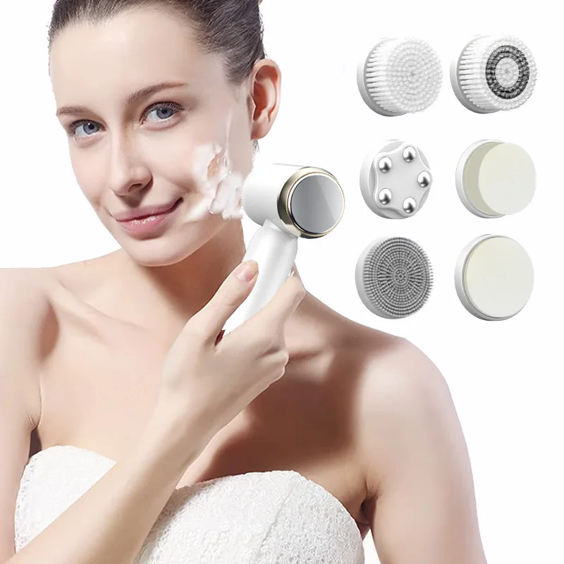 Electric Silicone Face Wash, Ultrasonic Home Cleanser, Face Pore Cleansing,  Cold & Hot Multifunctional Cleansing Brush，Gift