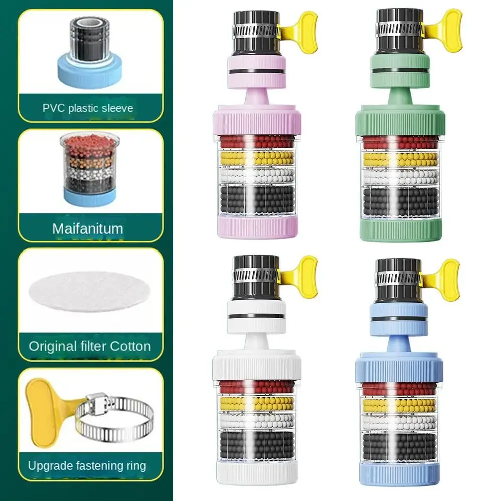 

360 ° Вращающийся 6-слойный смеситель, фильтр, удлинители для смесителя, аксессуары для ванной комнаты, брызгозащищенное водосберегающее устройство