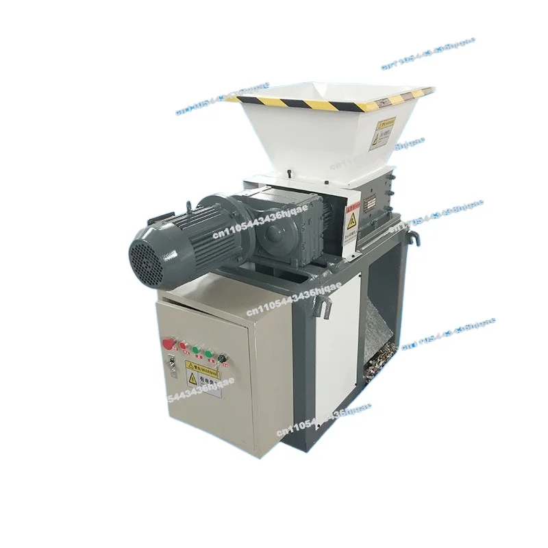 Small Single Motor Double Shaft Plastic Barrel Shredder Old Home Appliance Recycling Crusher Wood Book  Small