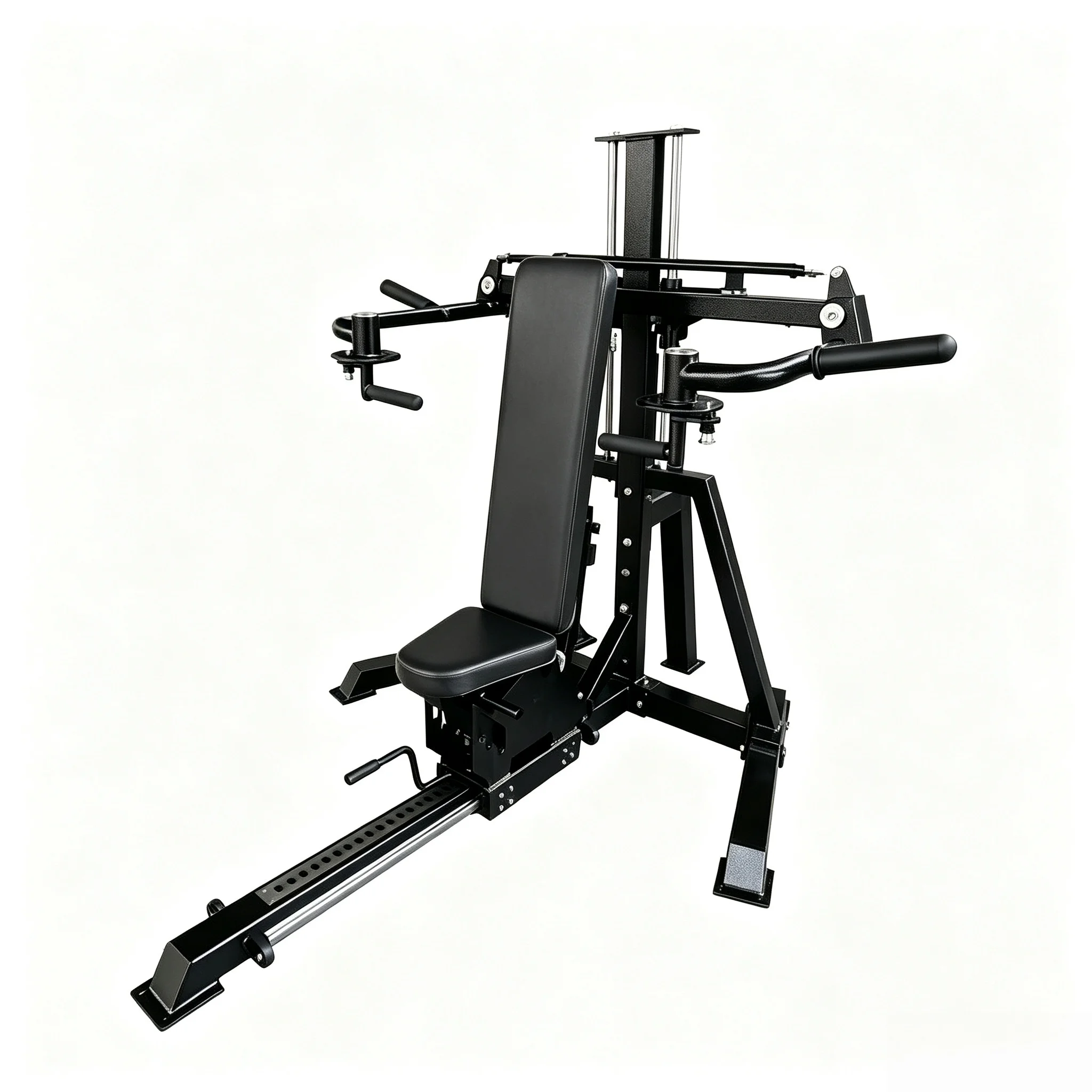 4-in-1 Multi-Functional Fitness Equipment Adjustable Bench Press Weight-Lifting Board Lever-Type Loaded Convergent-Force Machine
