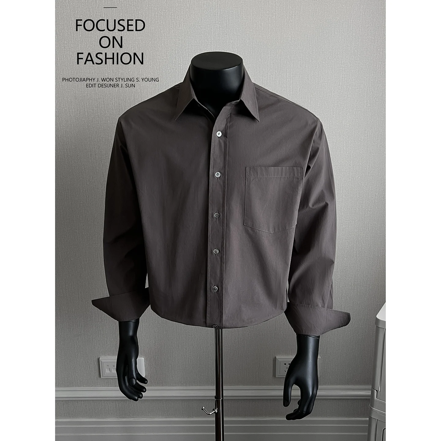 

2026 Spring/summer Loose Casual Shirt Men's Cotton Long Sleeved Shirt Solid Color Business Social Dress Shirts Men Clothing