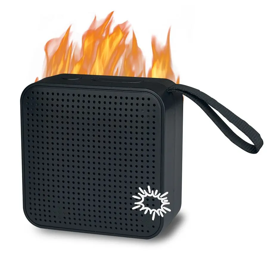 صندوق صوت المفرقع للمدفأة الكهربائية، 2 في 1 آلة صوت متصدع واقعية قابلة لإعادة الشحن لمدفأة الغاز، Fire Cr #1