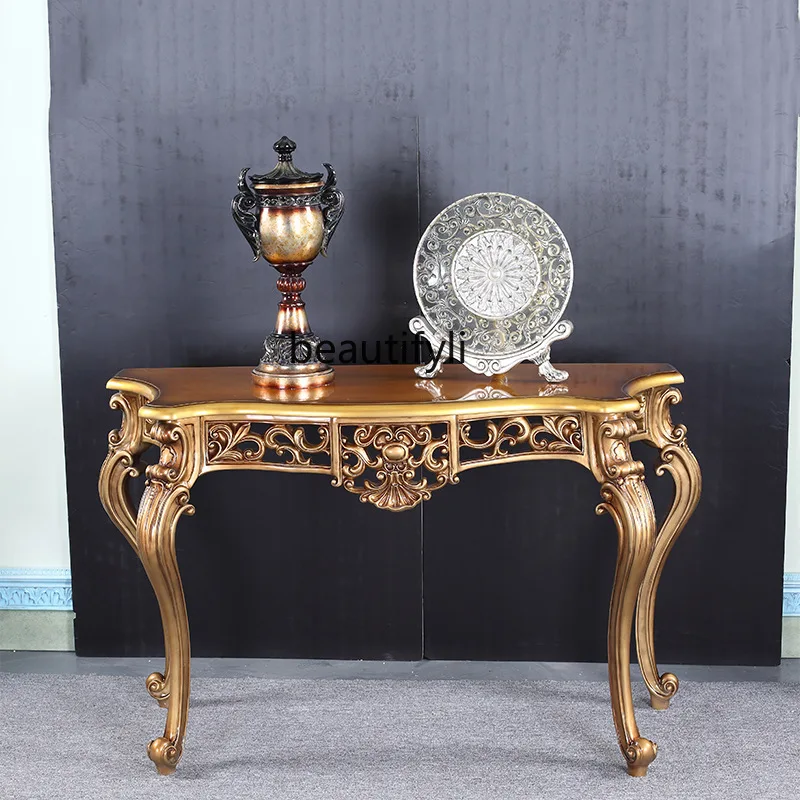 

Engraved, porch table, luxury living room corridor, retro porch decoration, counter against the wall, foyer cabinet