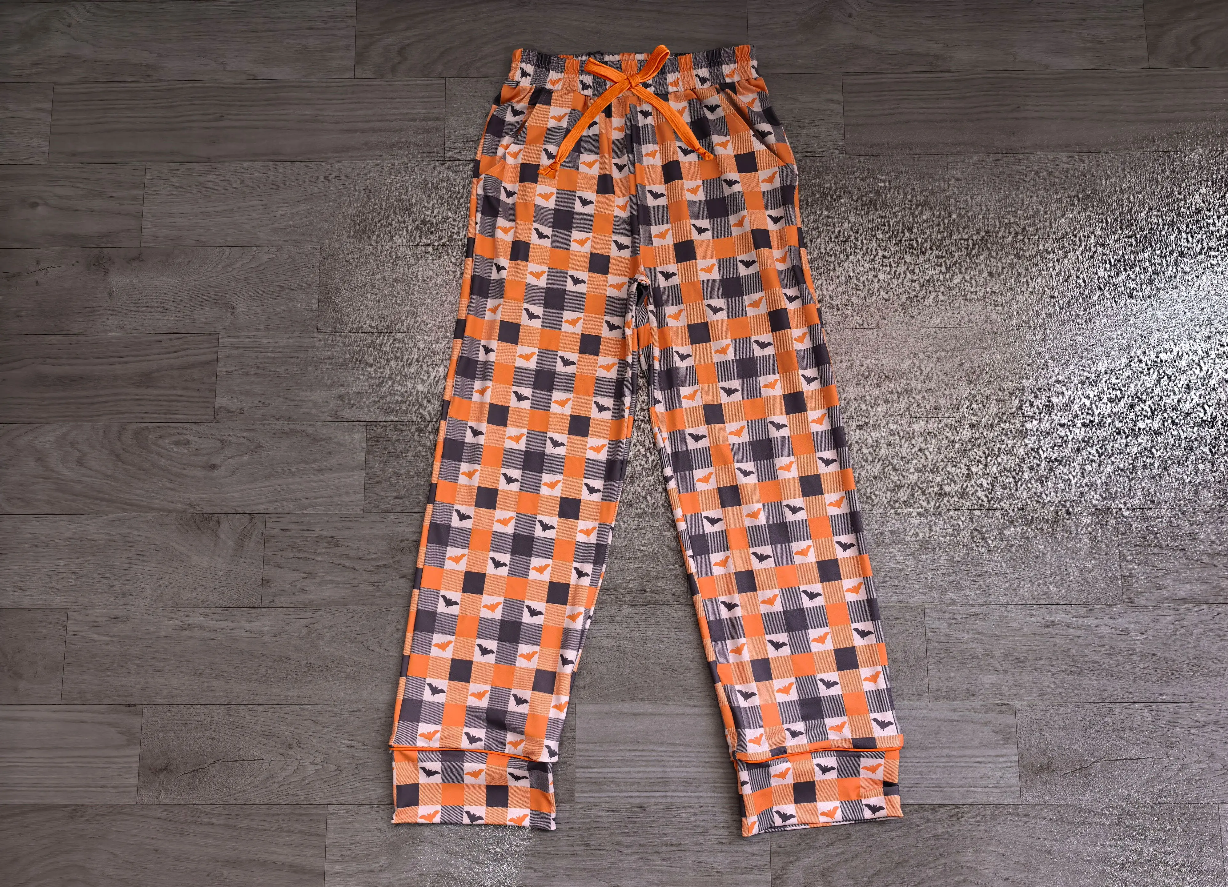 Wholesale Women Girl Trousers Adjustable Comfortable Pockets Pants Adult Girls Plaid Halloween Clothing