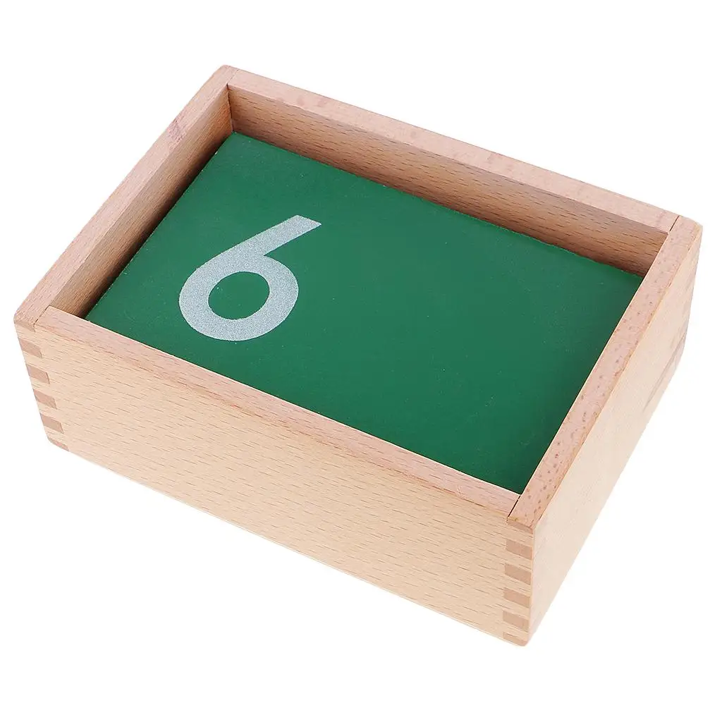 Wooden Mathematics Material 0-9 Number Boards Kids Math Toy