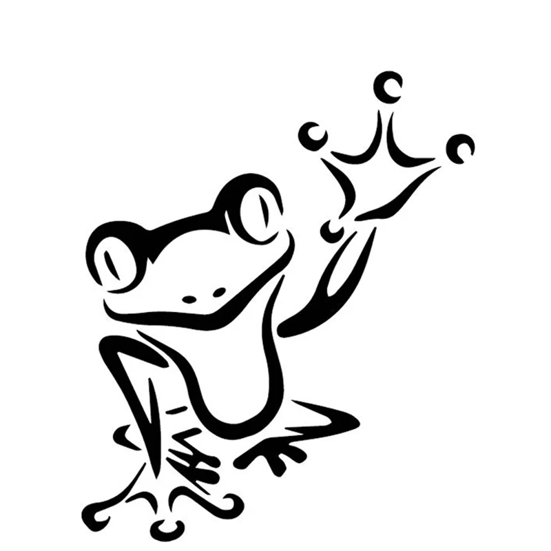 Personality Frog Simple Pattern Fashion Car Applique Auto Body Window Decoration Refrigerator Computer Cover Scratches Stickers