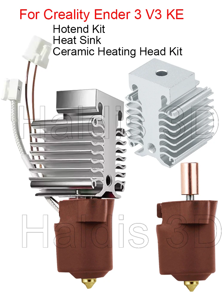 Zestaw do modernizacji hotendu do Creality Ender 3 V3 KE, ceramiczna głowica grzewcza, radiator, dysza, silikonowa osłona na dyszę, akcesoria do Ender3 V3 KE — zdjęcie produktu 7