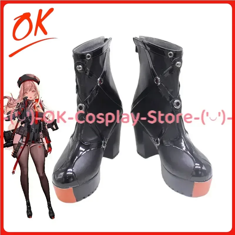 

[На заказ] NIKKE The Goddess of Victory Rapi, обувь для косплея, туфли из искусственной кожи на высоком каблуке, реквизит для косплея, карнавальные ботинки на Хэллоуин