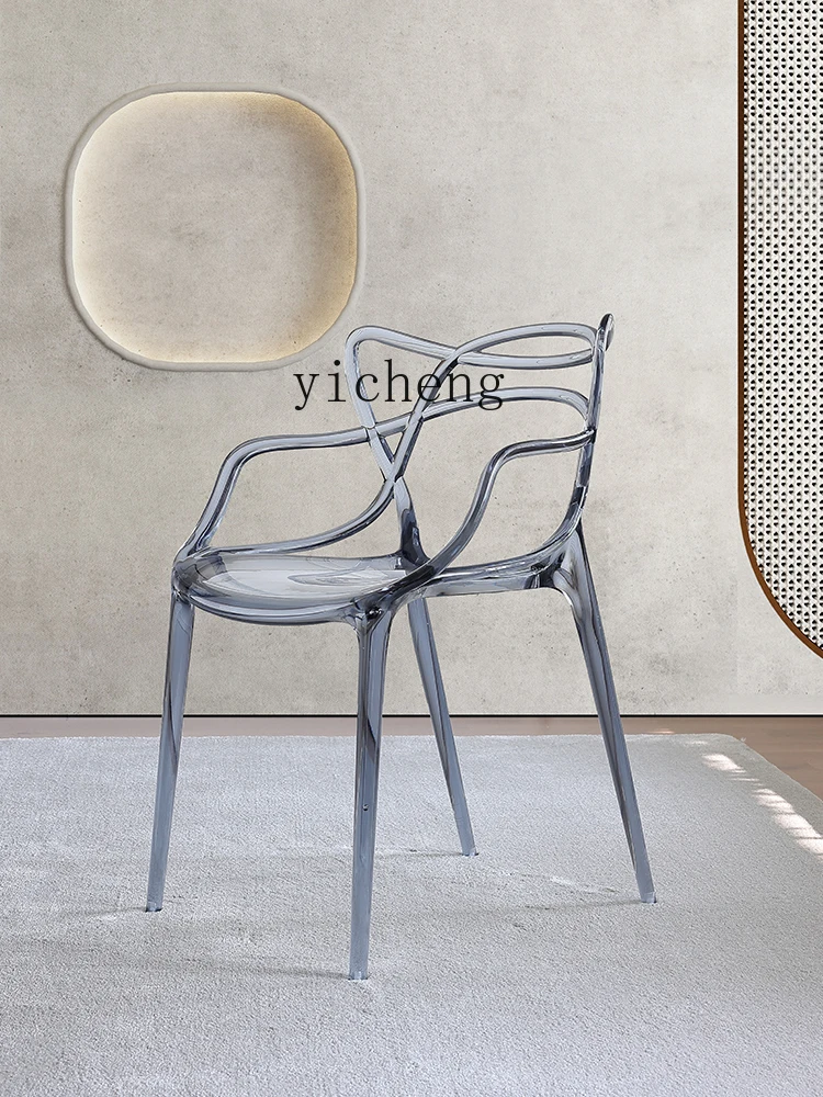 YFY  Italian Jane Luxury Acrylic Crystal Chair Modern Simple Back Chair Household Chair