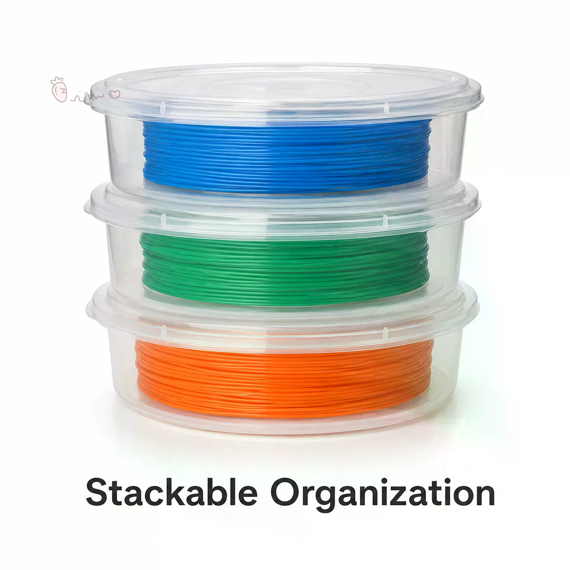 [H]10Pcs Transparent PP Spool Storage Box Large Round Filament Organizer Container For 3D Printing Consumables Storage Organizer