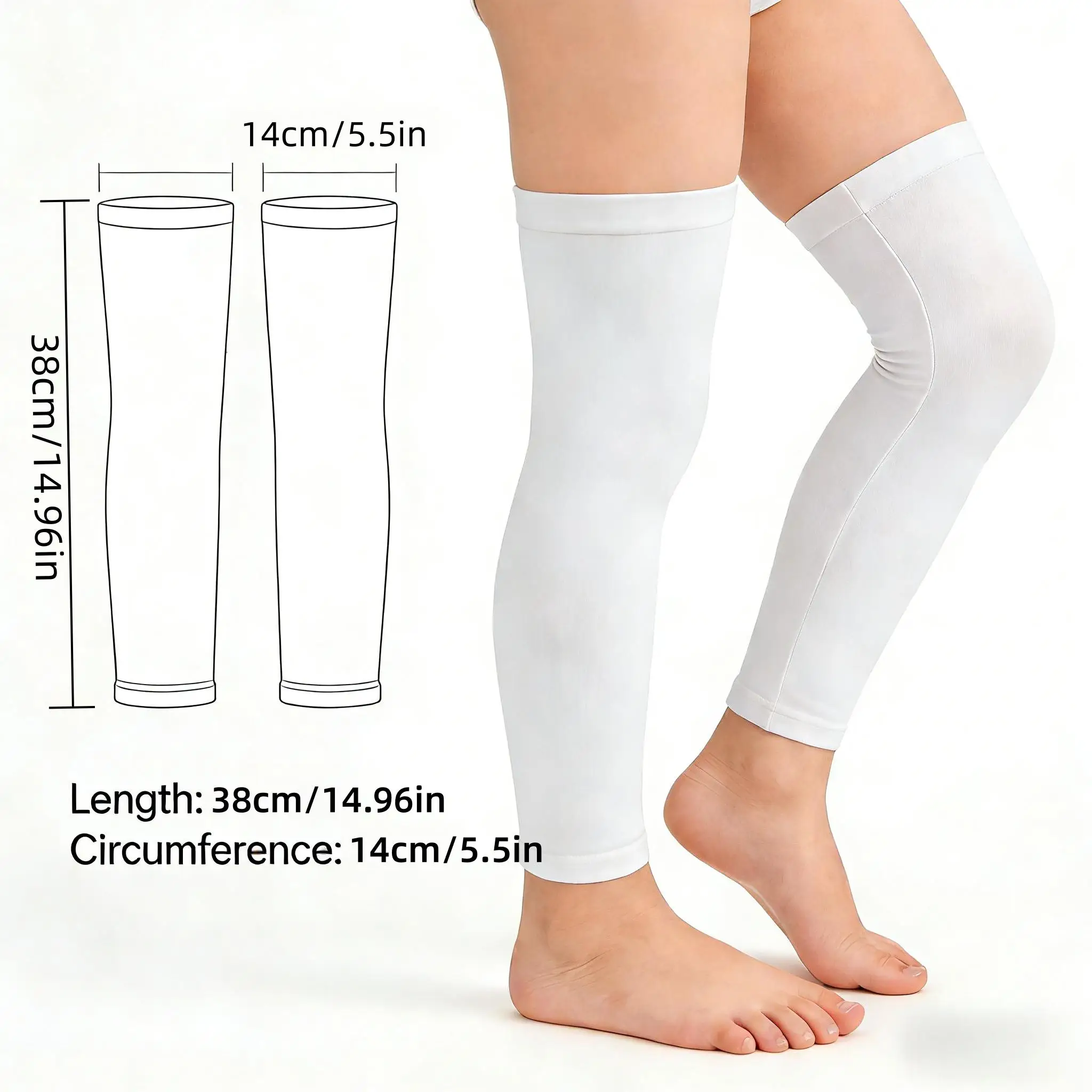 1 Pair of Children's Leg Sleeves, Long Compression Leg Sleeves, Essential for Outdoor Sports, Suitable for Boys, Girls