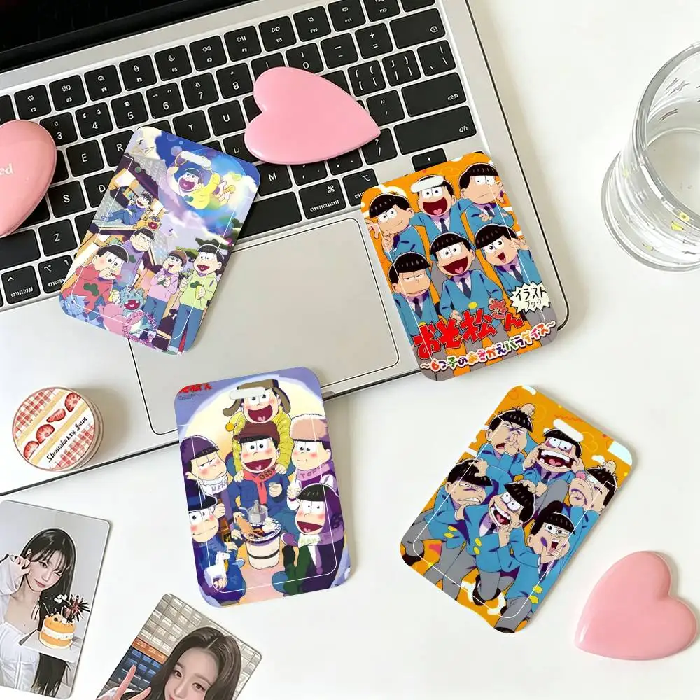 Divertidos Porta Tarjetas de Identificación con Cordón de Osomatsu-kun, Fundas para Tarjetas de Trabajo para Mujeres y Hombres, Estudiantes, Niños, Porta Tarjetas de Autobús