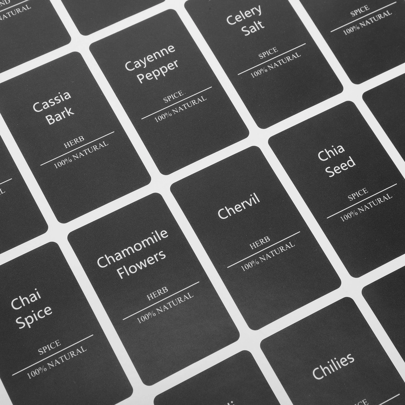 

6 Sheets Spice Jar Labels Stickers Kitchen Canning for Jars Convenient Oil-proof Containers Number