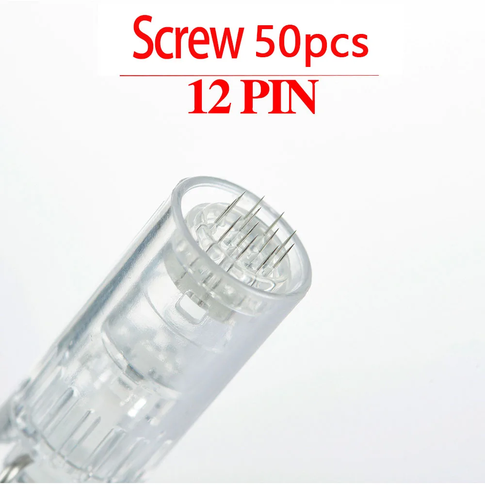 Schraubkartuschen für Microneedling Derma Pen 10/20/50 Stück Mikronadeln für Schönheitspflege 9/12/24/36/42 Pin Round Nano 3D 5D