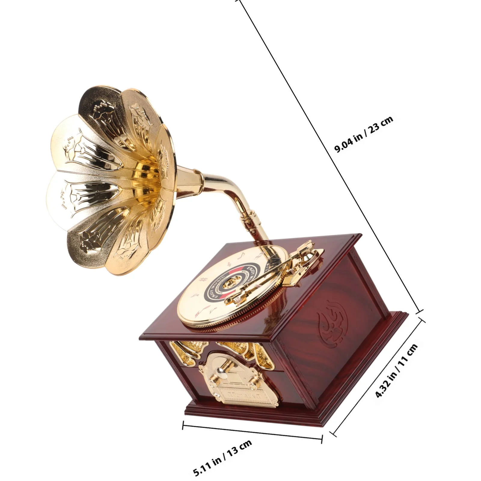 Vintage Music Wind-Up Melody Retro Decorative Musical Box For Home Table Decor Desktop Gift Women Birthday Festival