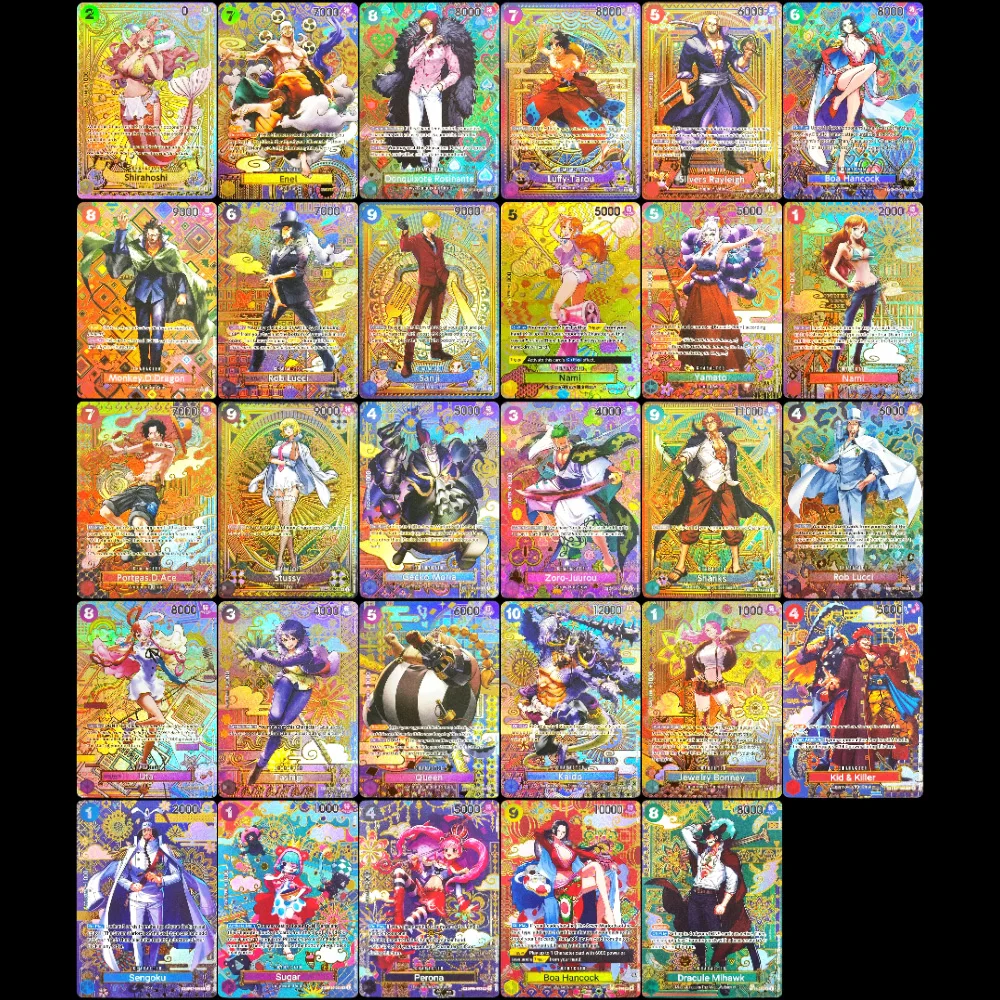 

Коллекционная карта DIY One Piece OTCG SP: Параллельный арт (английская версия) — Хэнкок, Багги, Луффи, Таро, Ширахоси, Нами, Зоро, Бонни, Эйс. Игрушка-карточка.